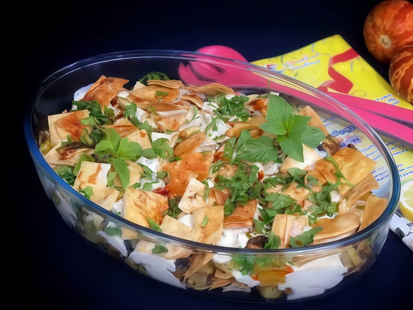 Vegetable And Mushroom Fatteh Fasting