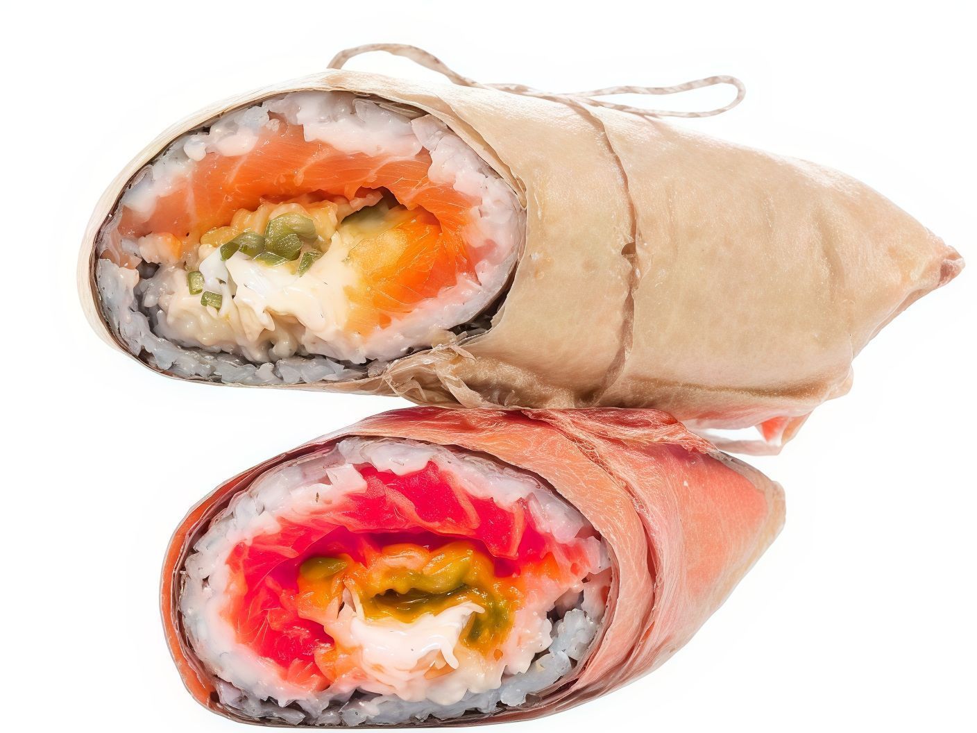 1/2 Salmon Or Tuna Burrito