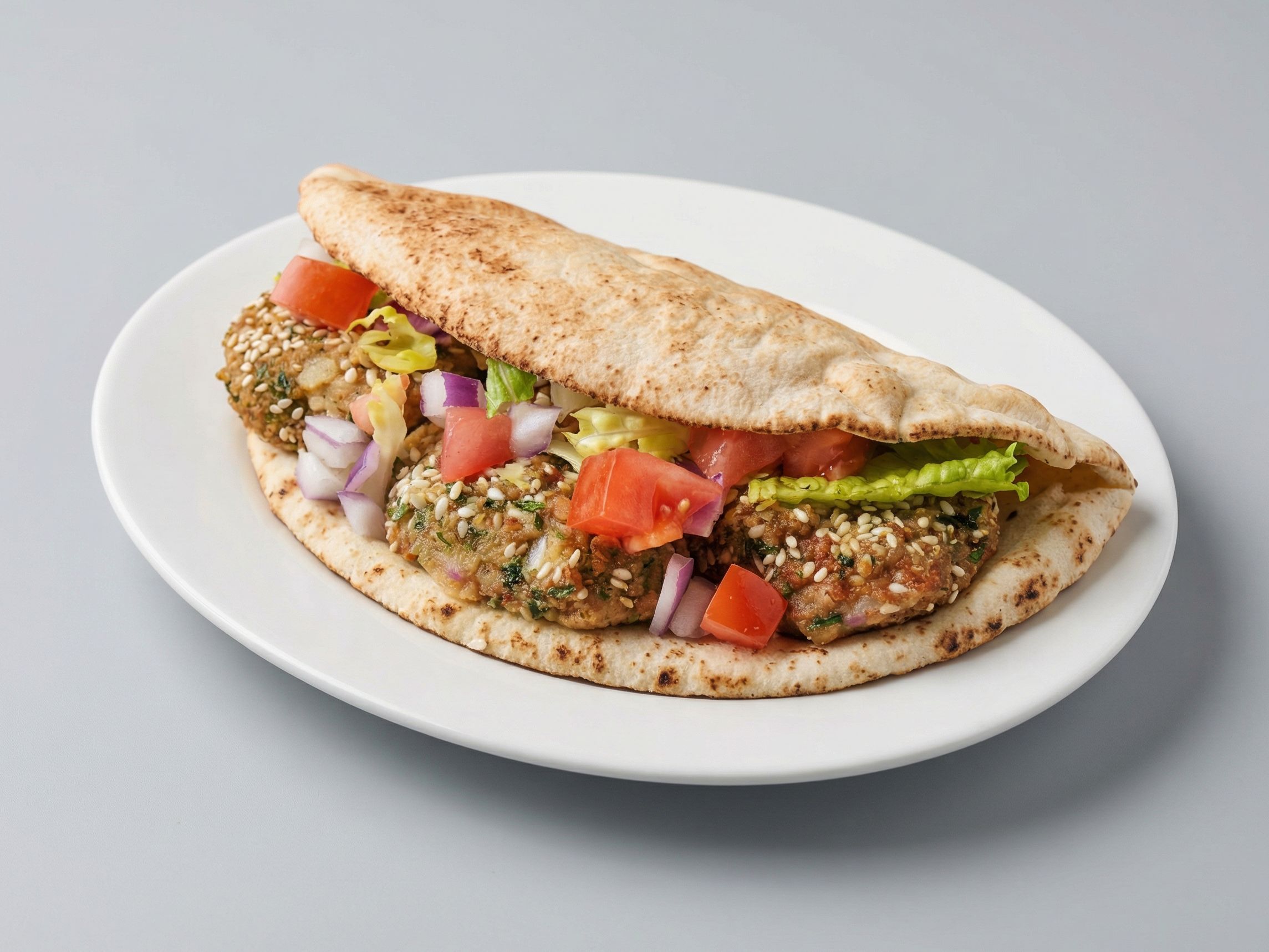 Taamia With Baba Ghannoug Sandwich