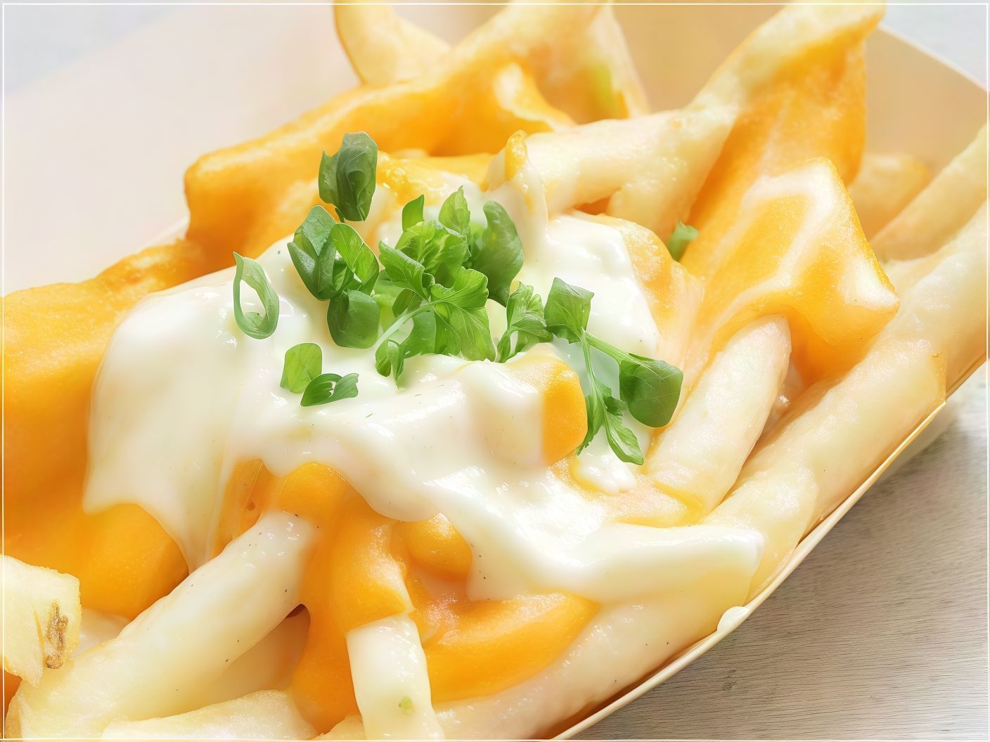French Fries With Roumi Cheese Sandwich