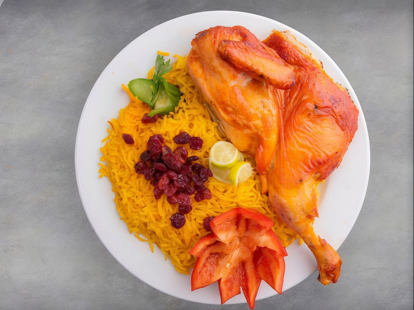Half Mandi chicken with rice