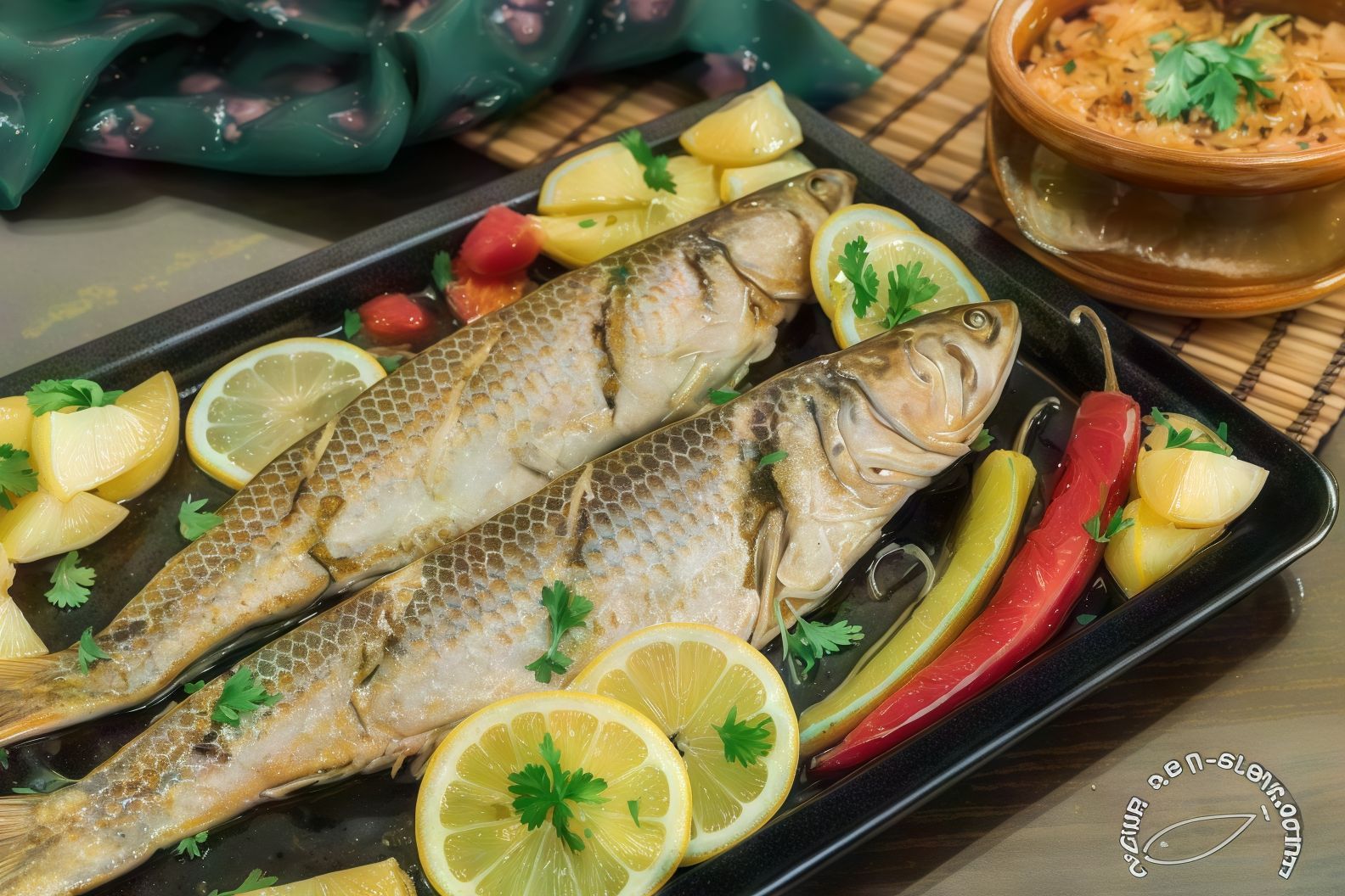 Kilo Grey Mullet Fish With Oil And Lemon
