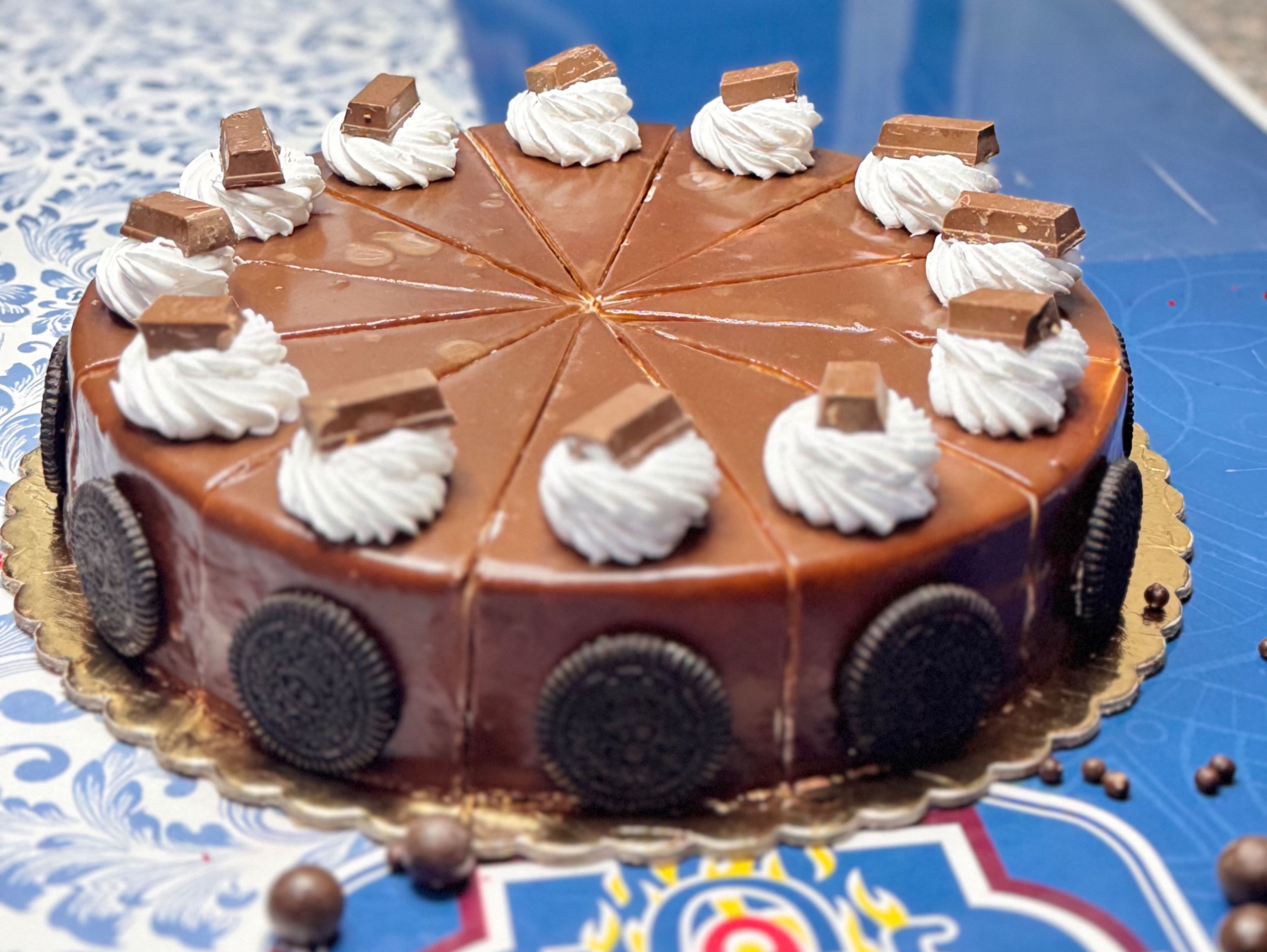 Half & Half Triangle Cake
