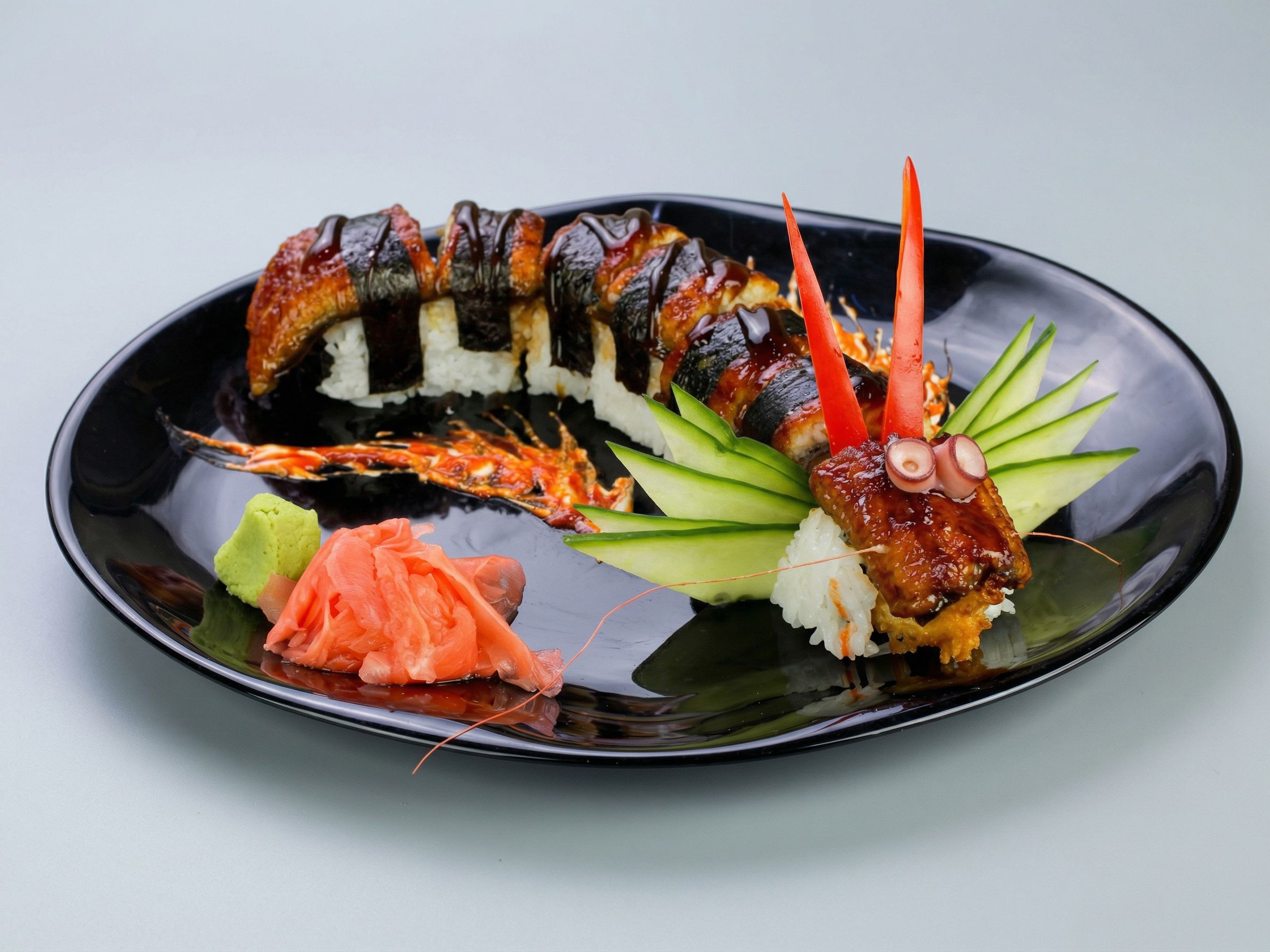 Red fire dragon roll