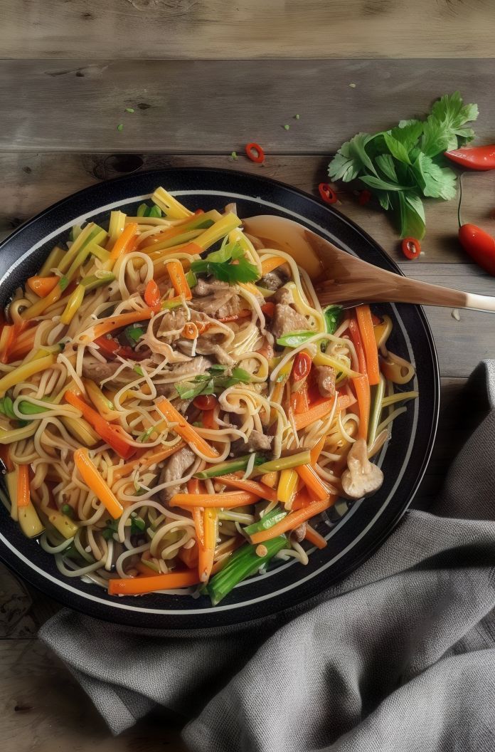 egg noodels beef