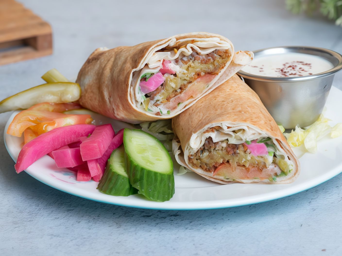 Taamia With Baba Ghannoug Sandwich