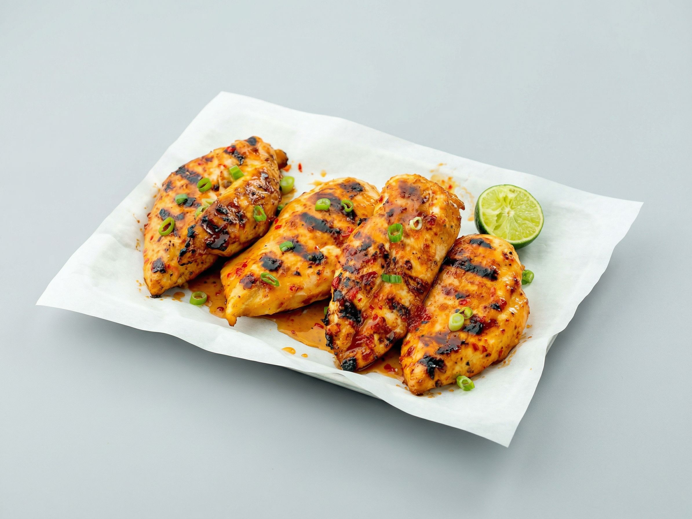 Charcoal Grilled Chicken Breasts Sandwich
