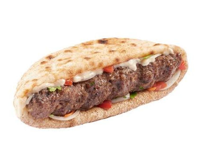 Charcoal-grilled Kofta Sandwich With Baladi Bread