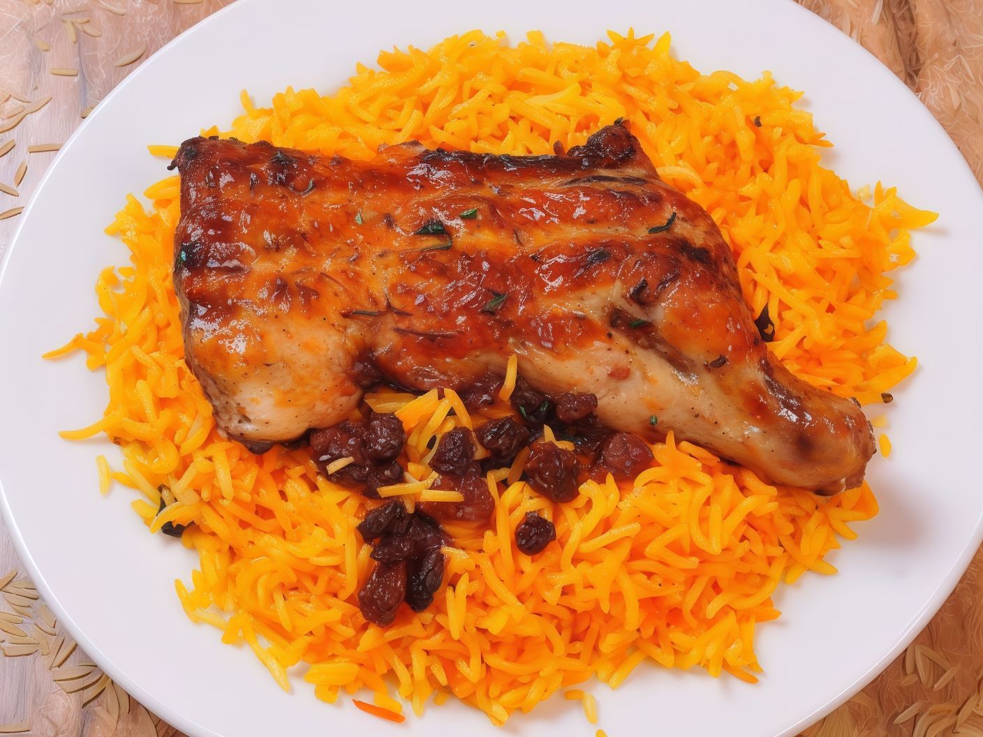 A quarter of mandi chicken