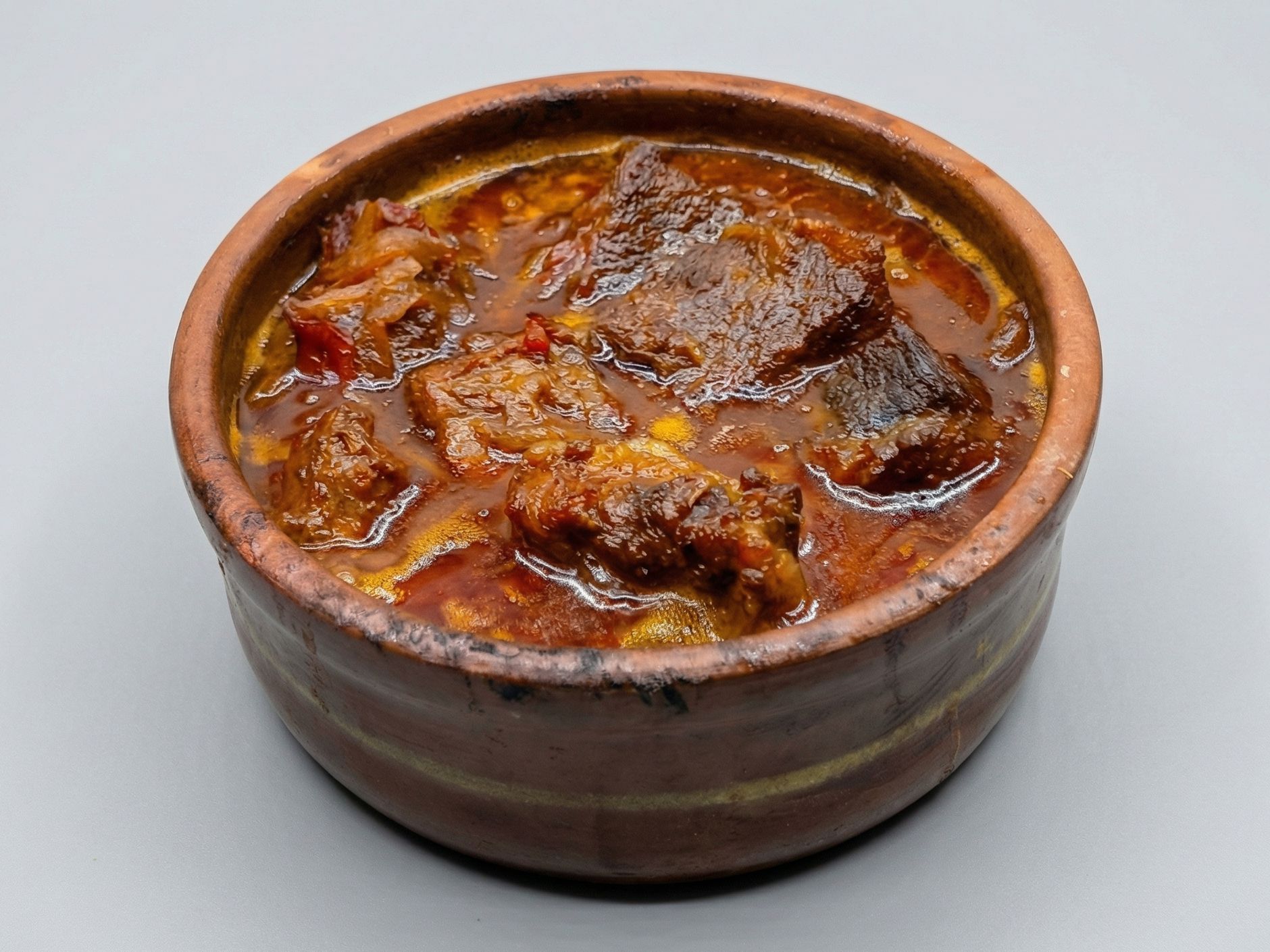 Meat casserole with onions