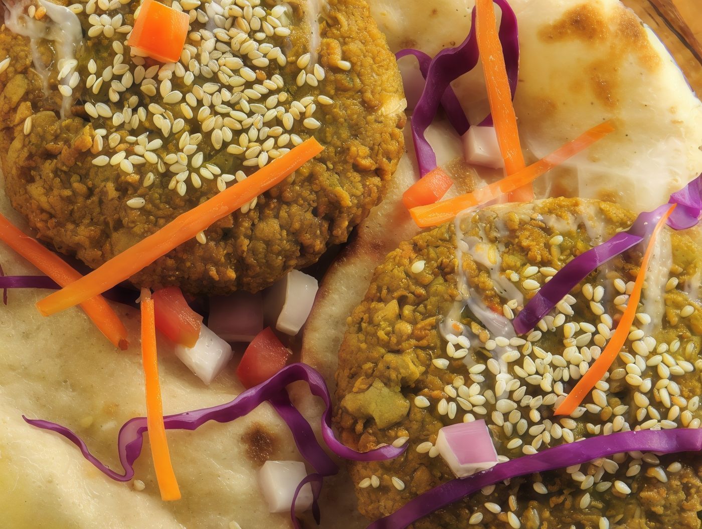 Falafel Disk With Roumi Cheese