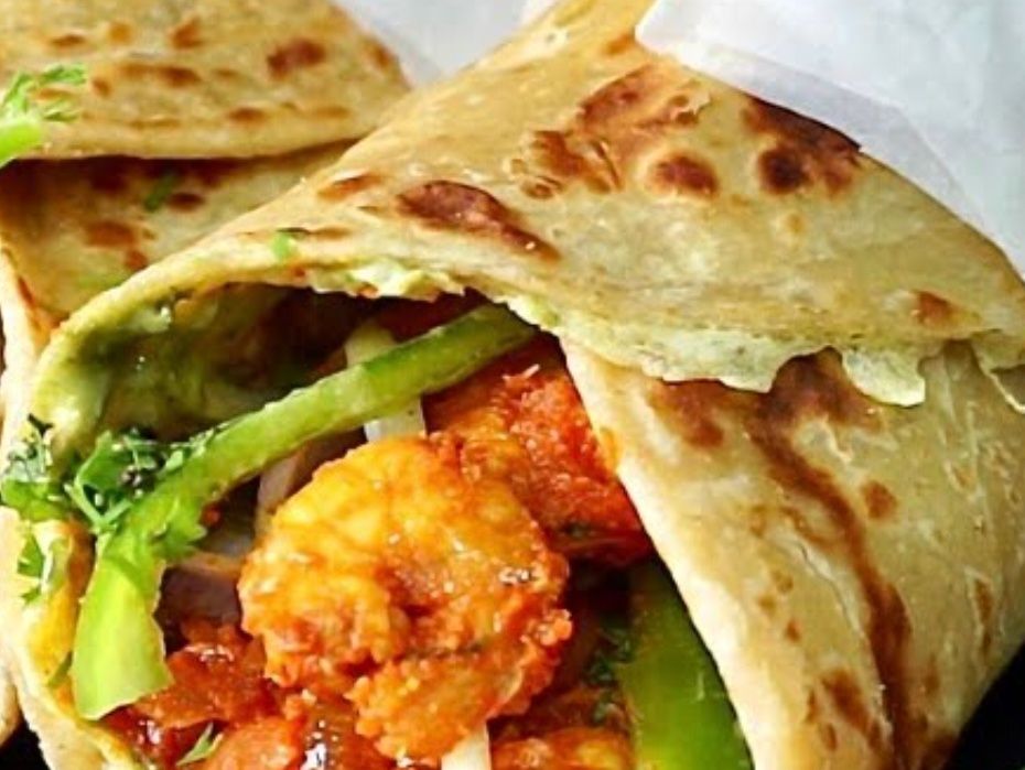 Shrimp Kathi Roll