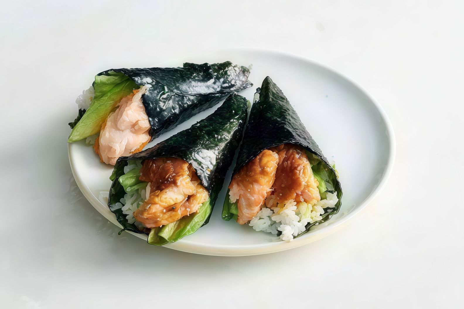 Fried Salmon Temaki