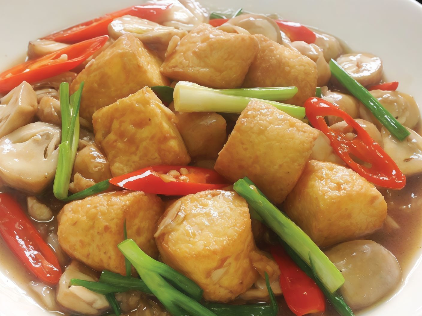 30. Pad Nam Man Hoy( Tofu)