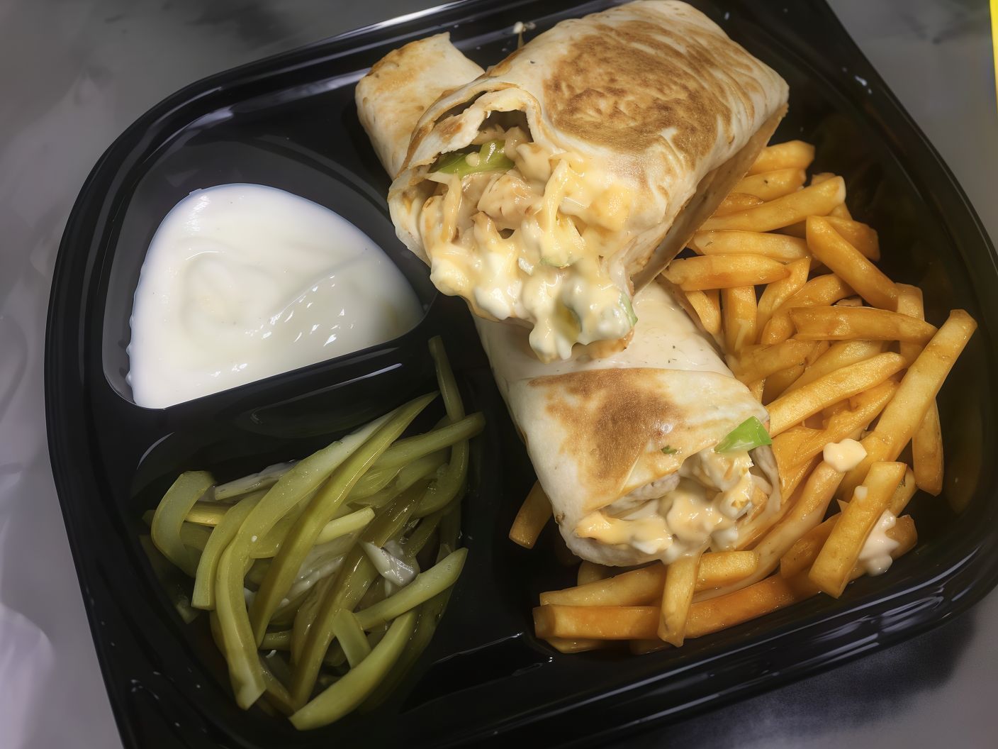 Mix Cheese Chicken Shawerma Tortilla Platter