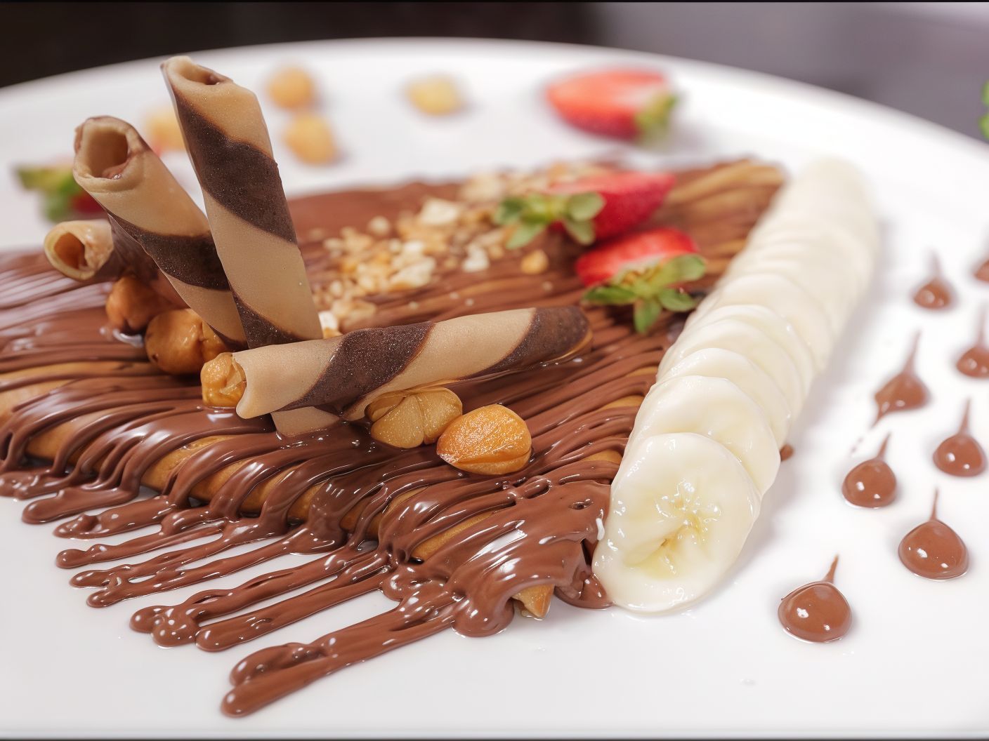 Chocolate And Fruits Crepe