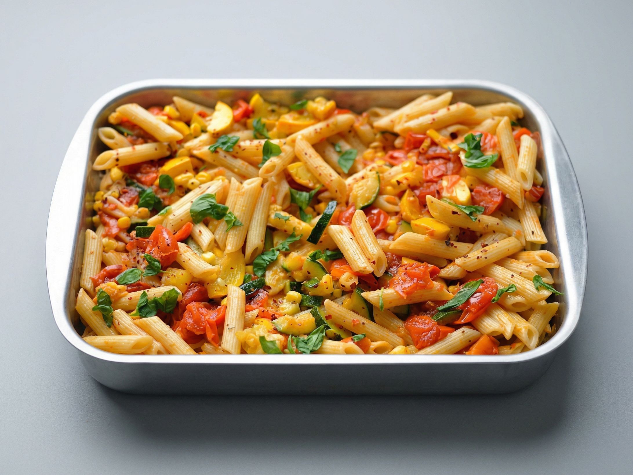 Large Pasta With Quarter Chicken and Red Sauce Platter