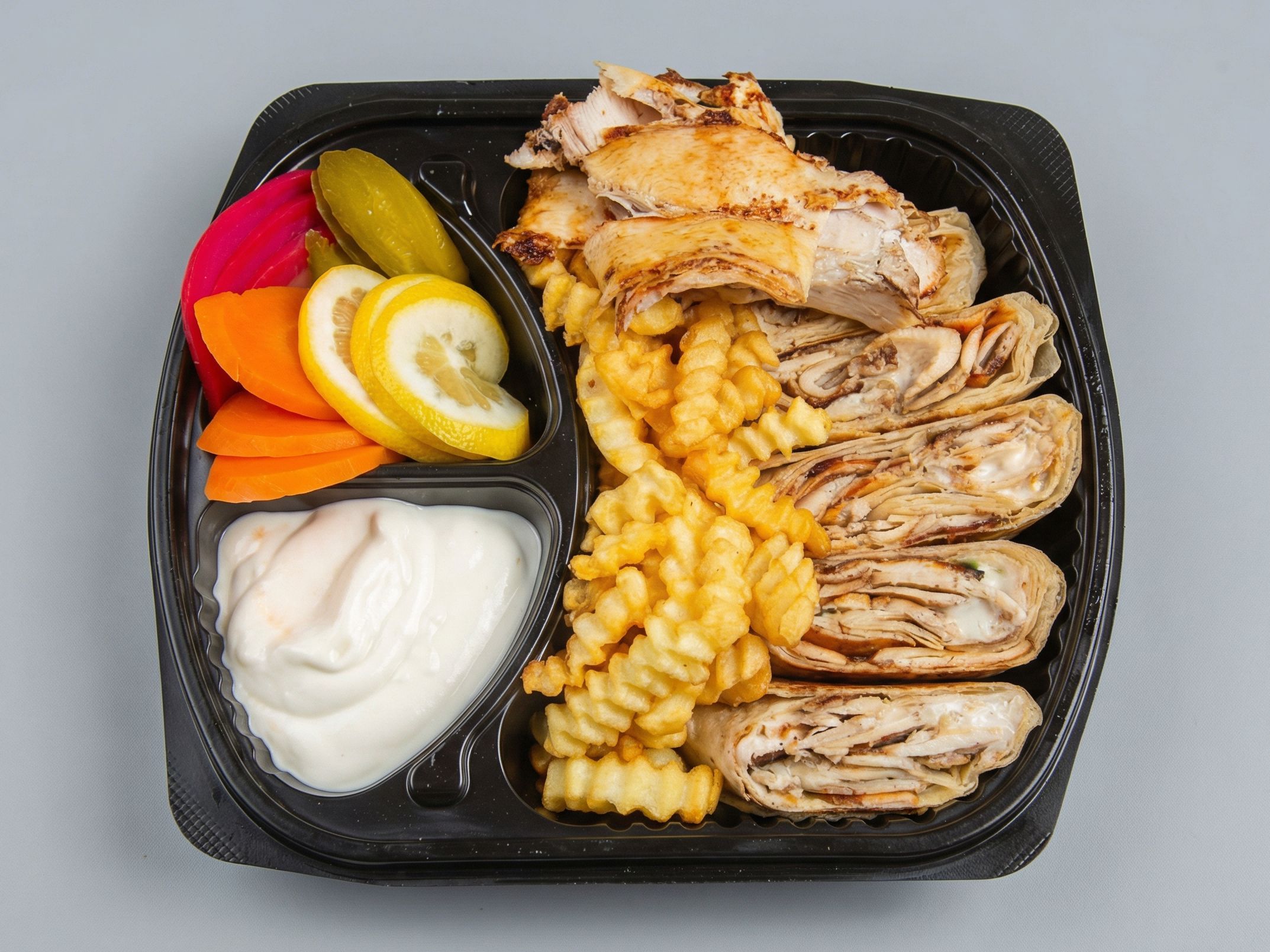 Medium Arabic Shawarma Meal with Mozzarella