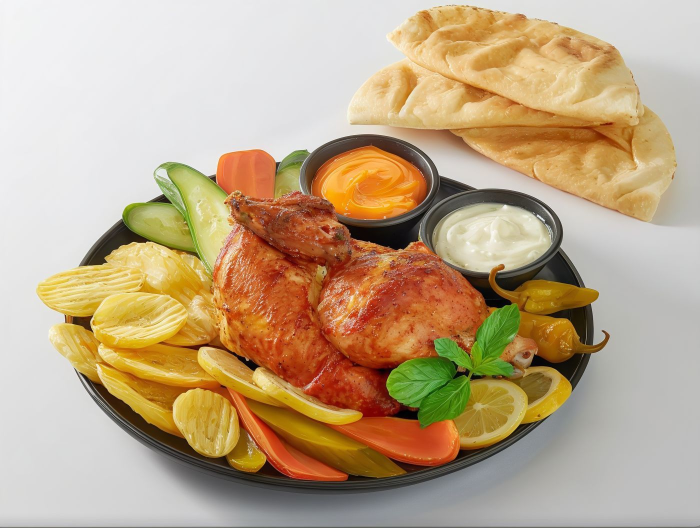 Half grilled chicken machine