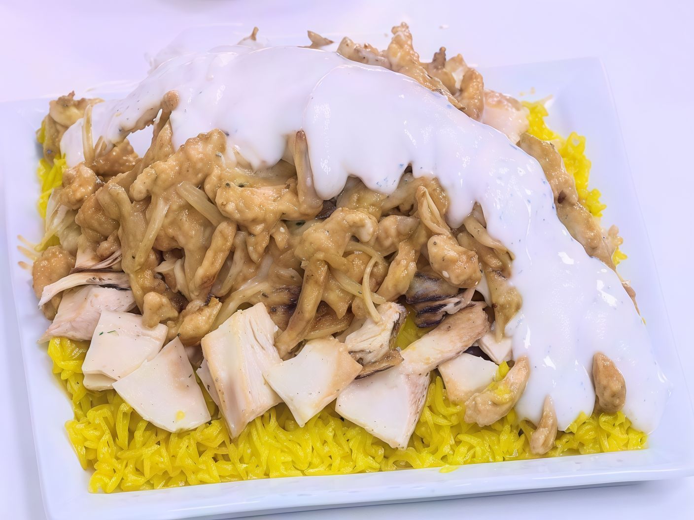 Chicken Shawarma Fattah with Mozzarella Cheese