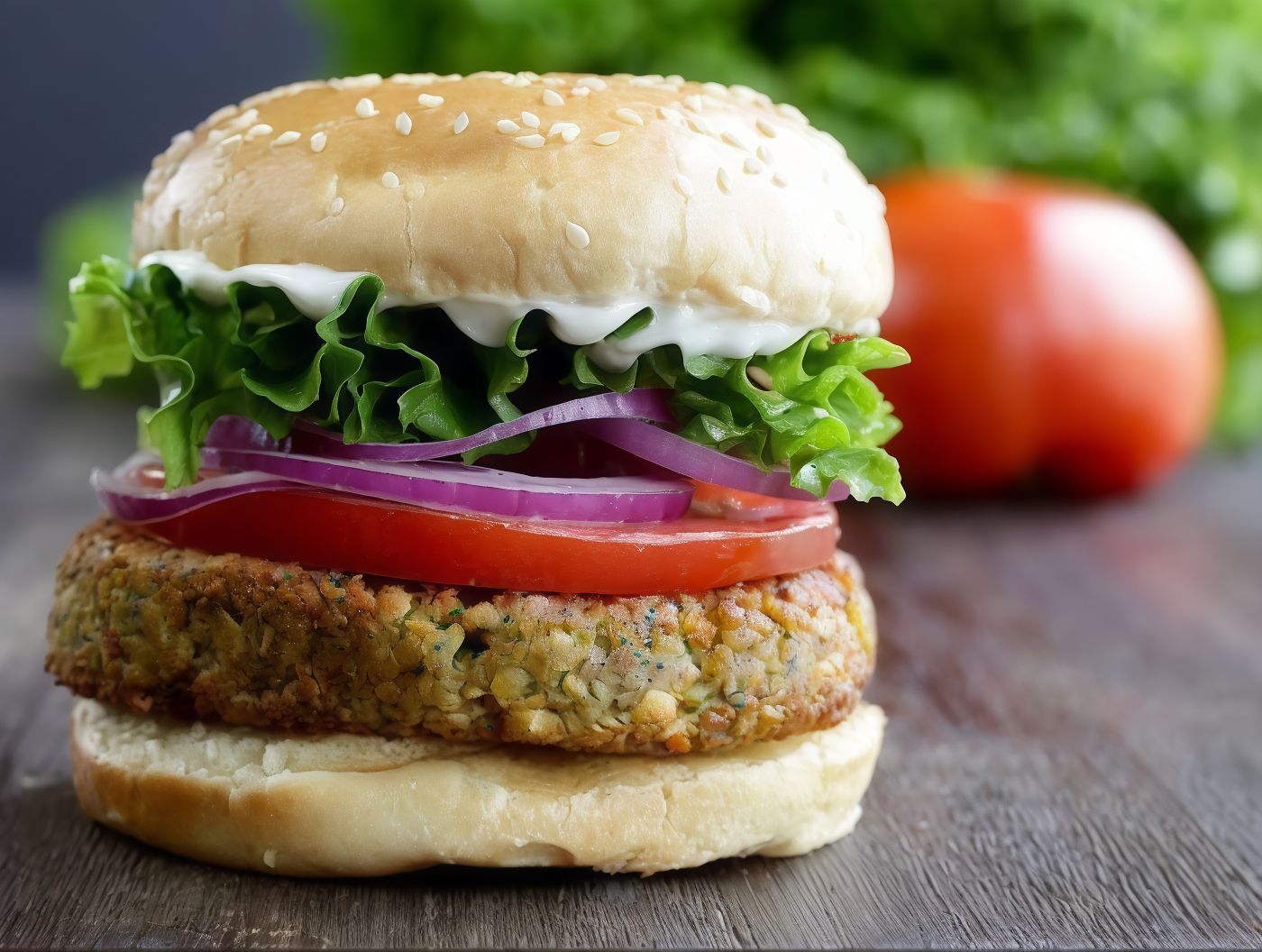 Falafel in Kaiser bread