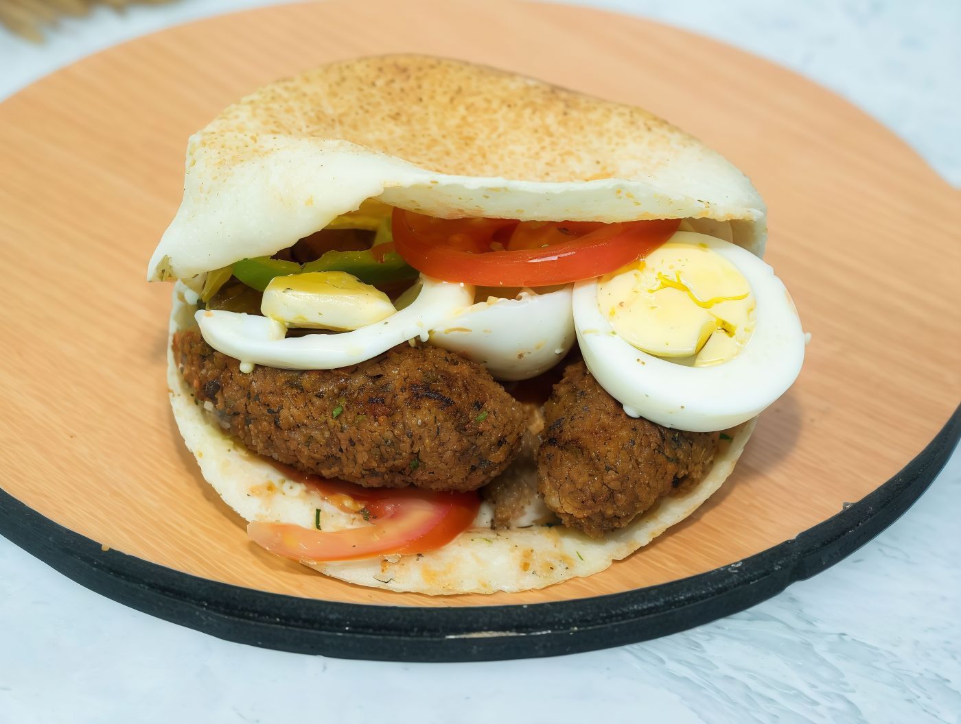 Ta'ameya with Boiled Egg