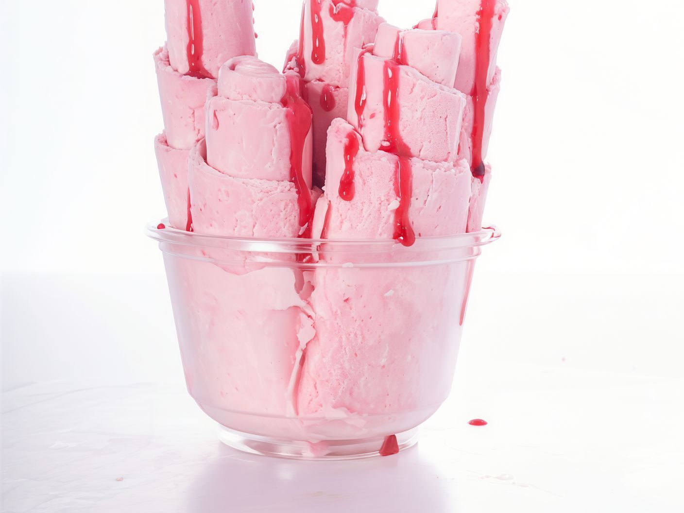 Bubblegum and Watermelon Ice Cream Roll