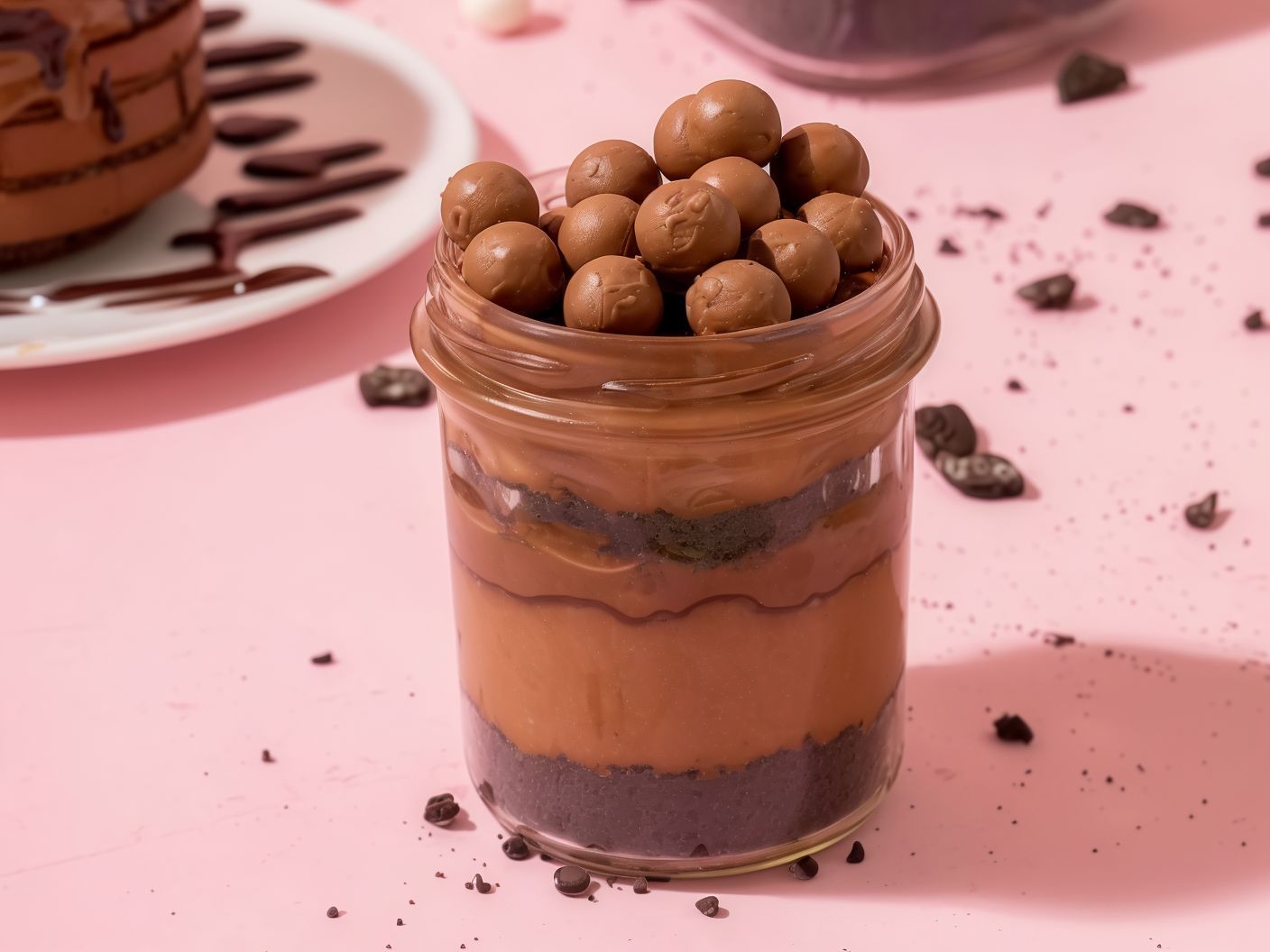 Oreo Cheesecake Jar with Nutella and Maltesers