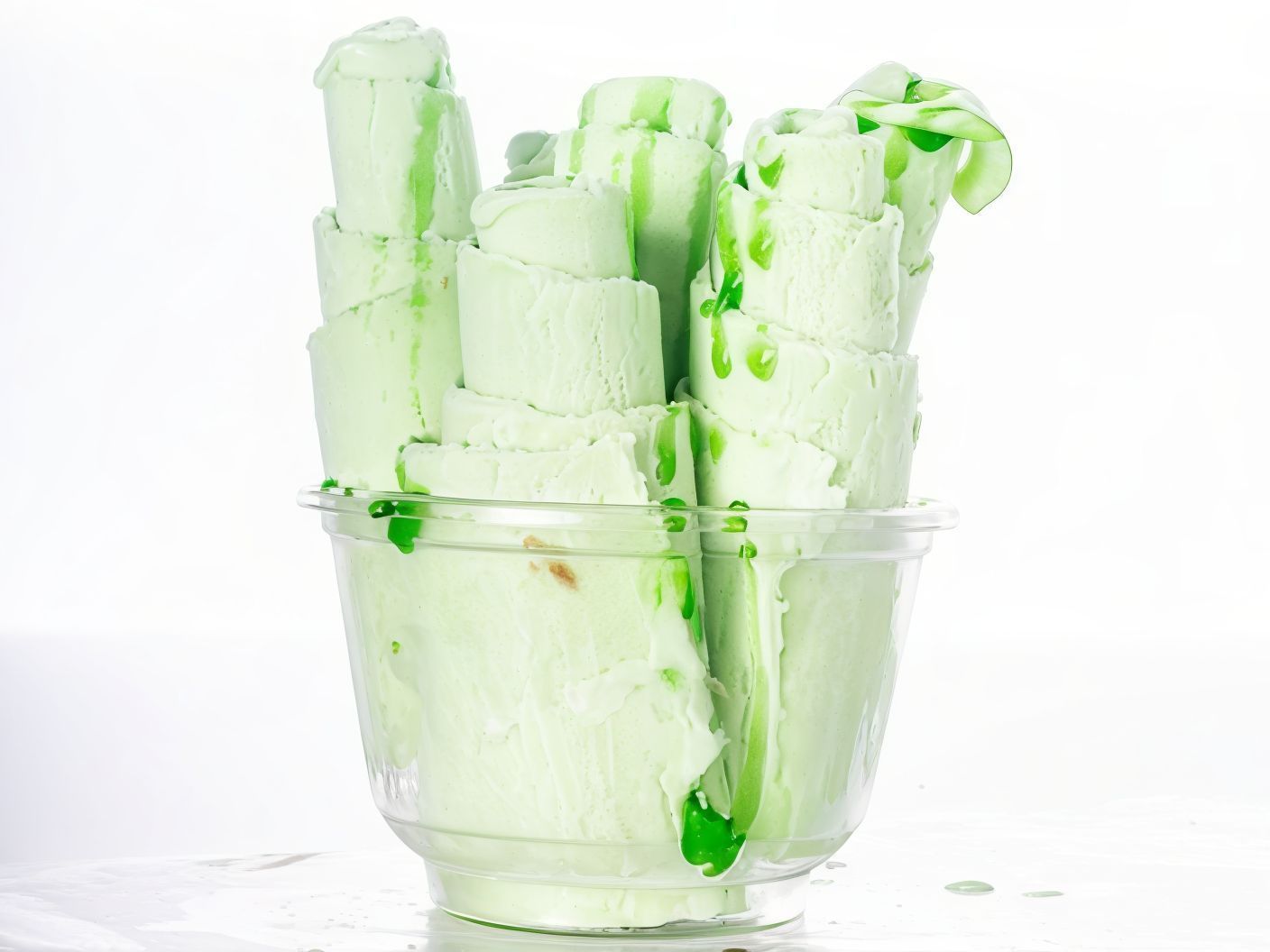 Green Apple Rolled Ice Cream
