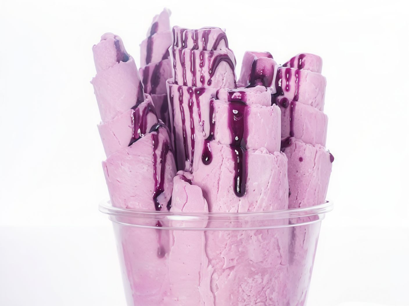 Blueberry Rolled Ice Cream