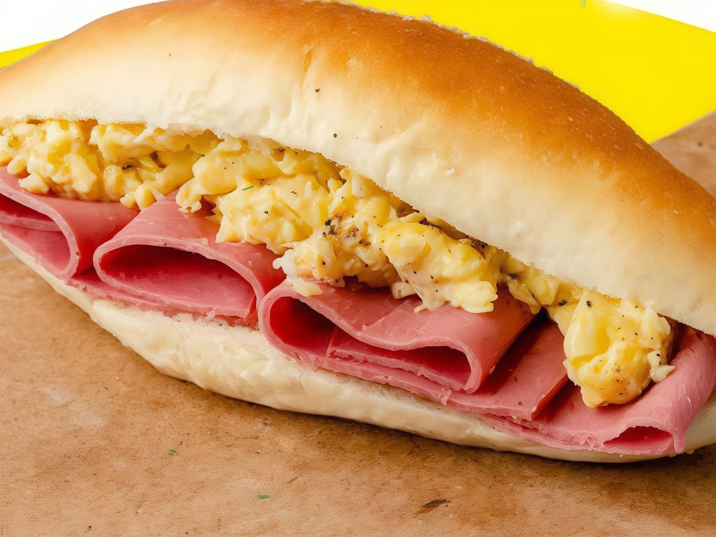 Eggs And Luncheon Sandwich