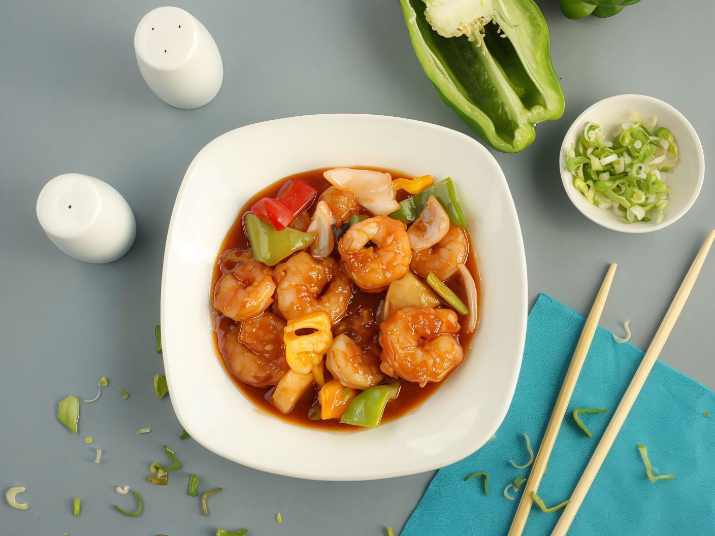 Sweet And Sour Shrimp Platter