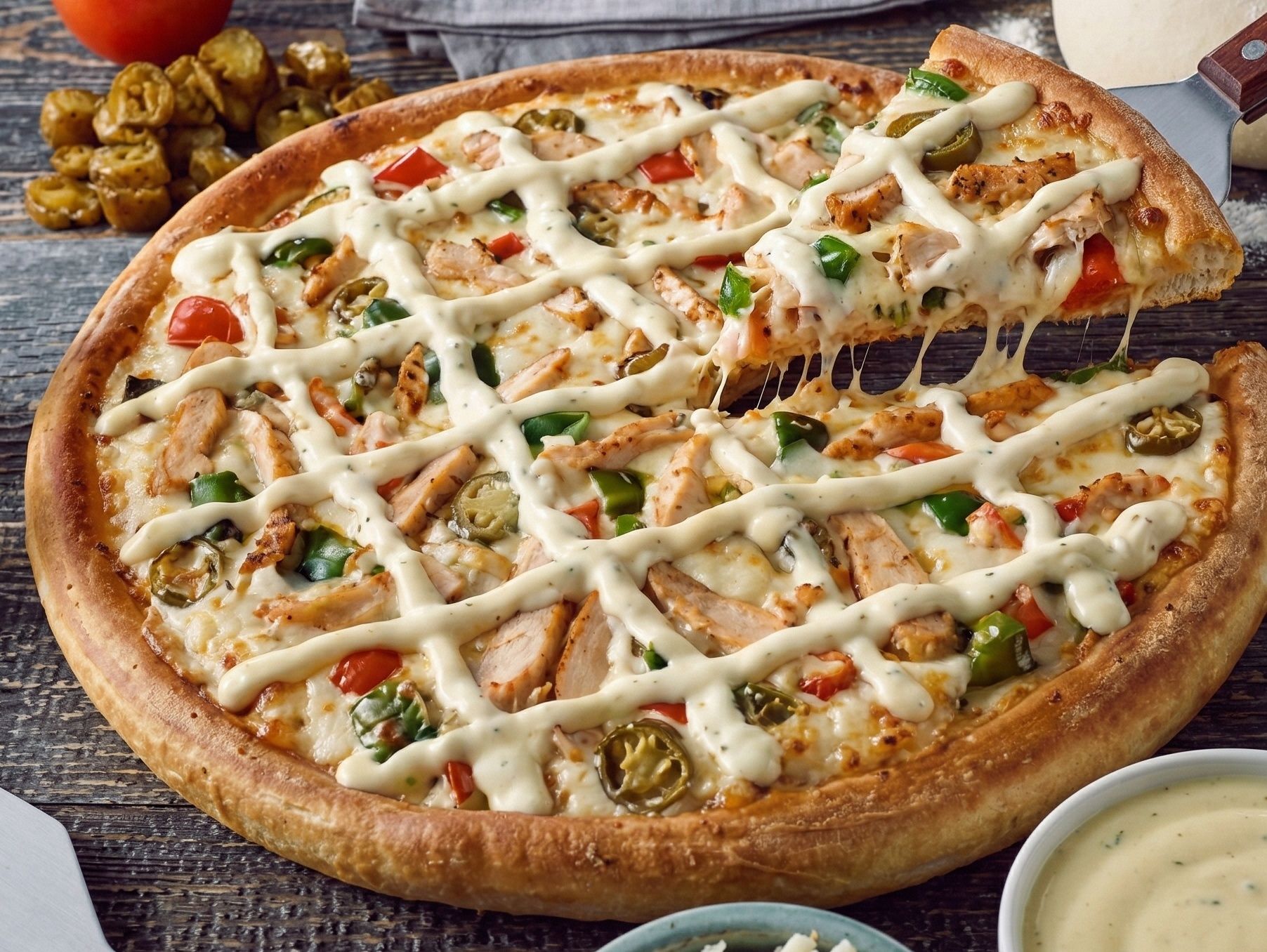 Chicken Ranch Pizza