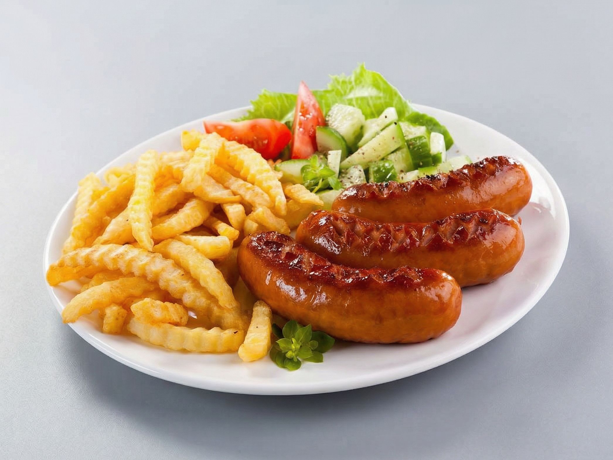 Grilled sausage plate