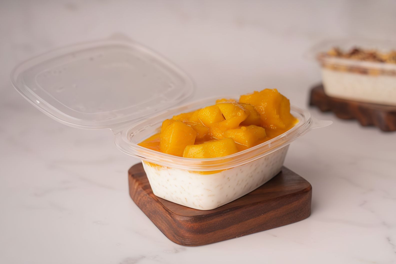 Rice pudding with mango