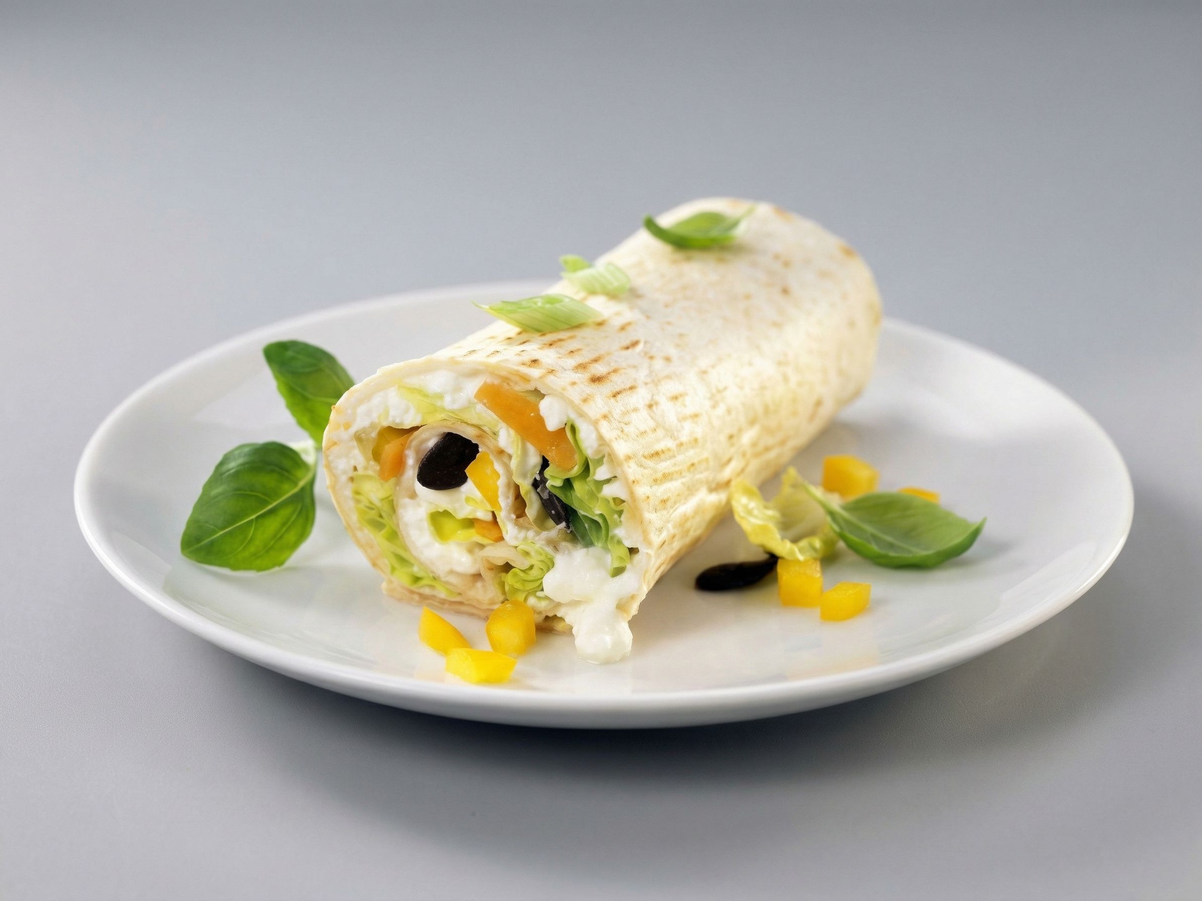 Veggie Cottage Cheese Wrap