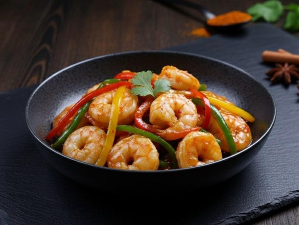 Shrimp with Green Pepper