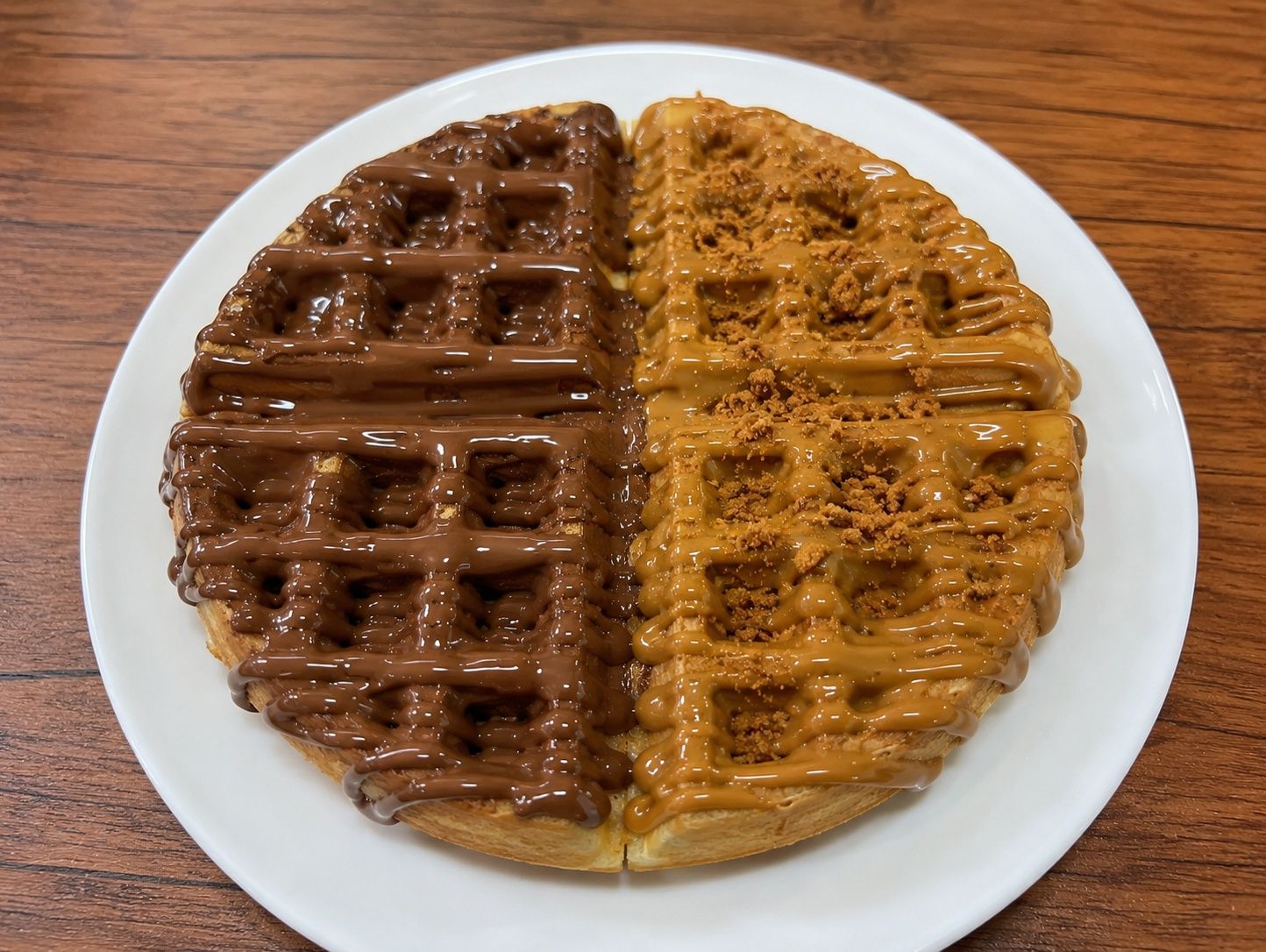 Chocolate and Lotus Waffle