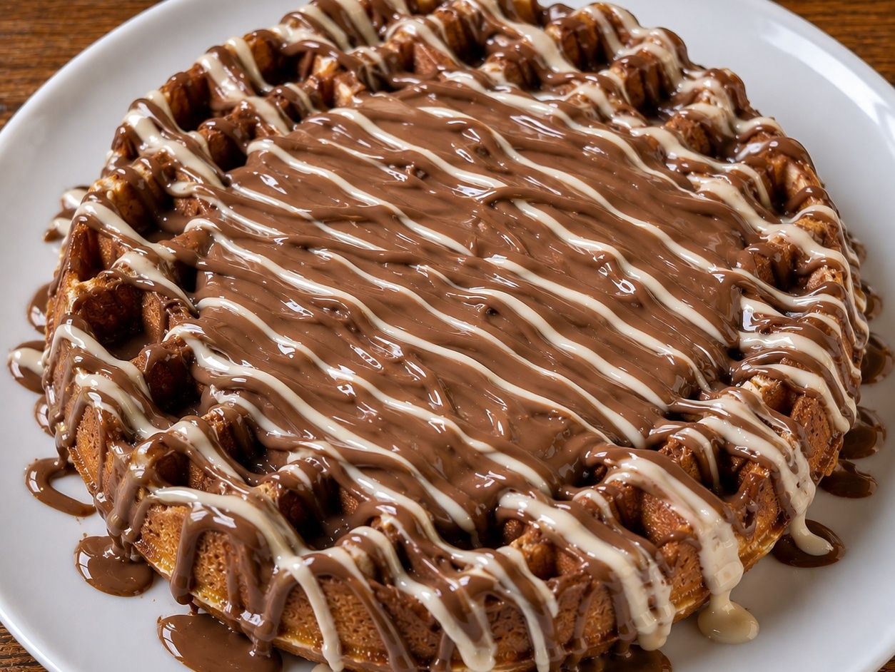 Nutella Chocolate Waffle with Kinder
