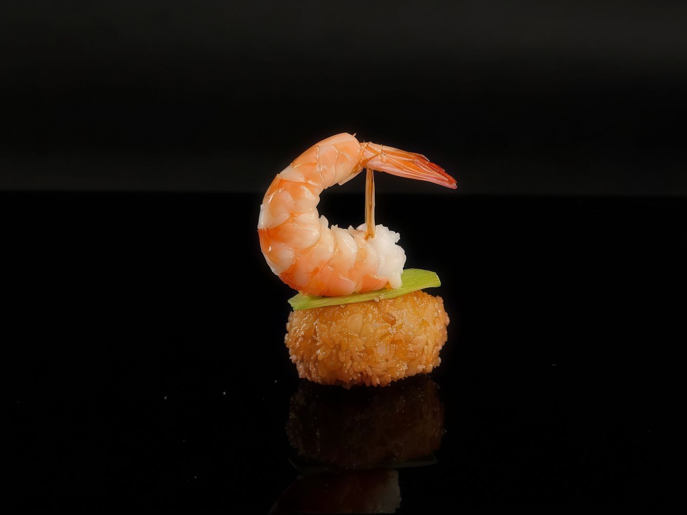 Shrimp Crispy Rice Nigiri Sushi