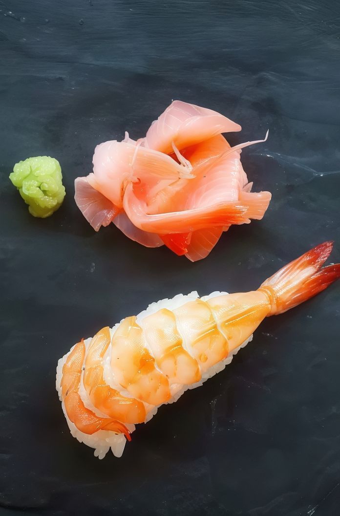Flaming Shrimp Nigiri Sushi