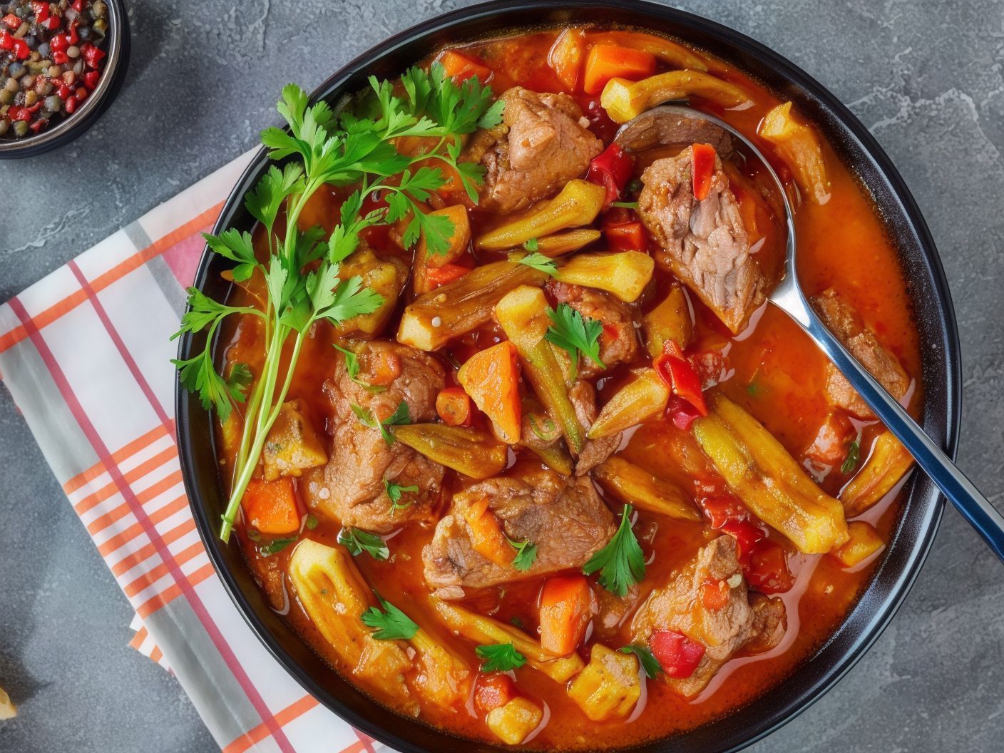 Okra Tagine with Lamb
