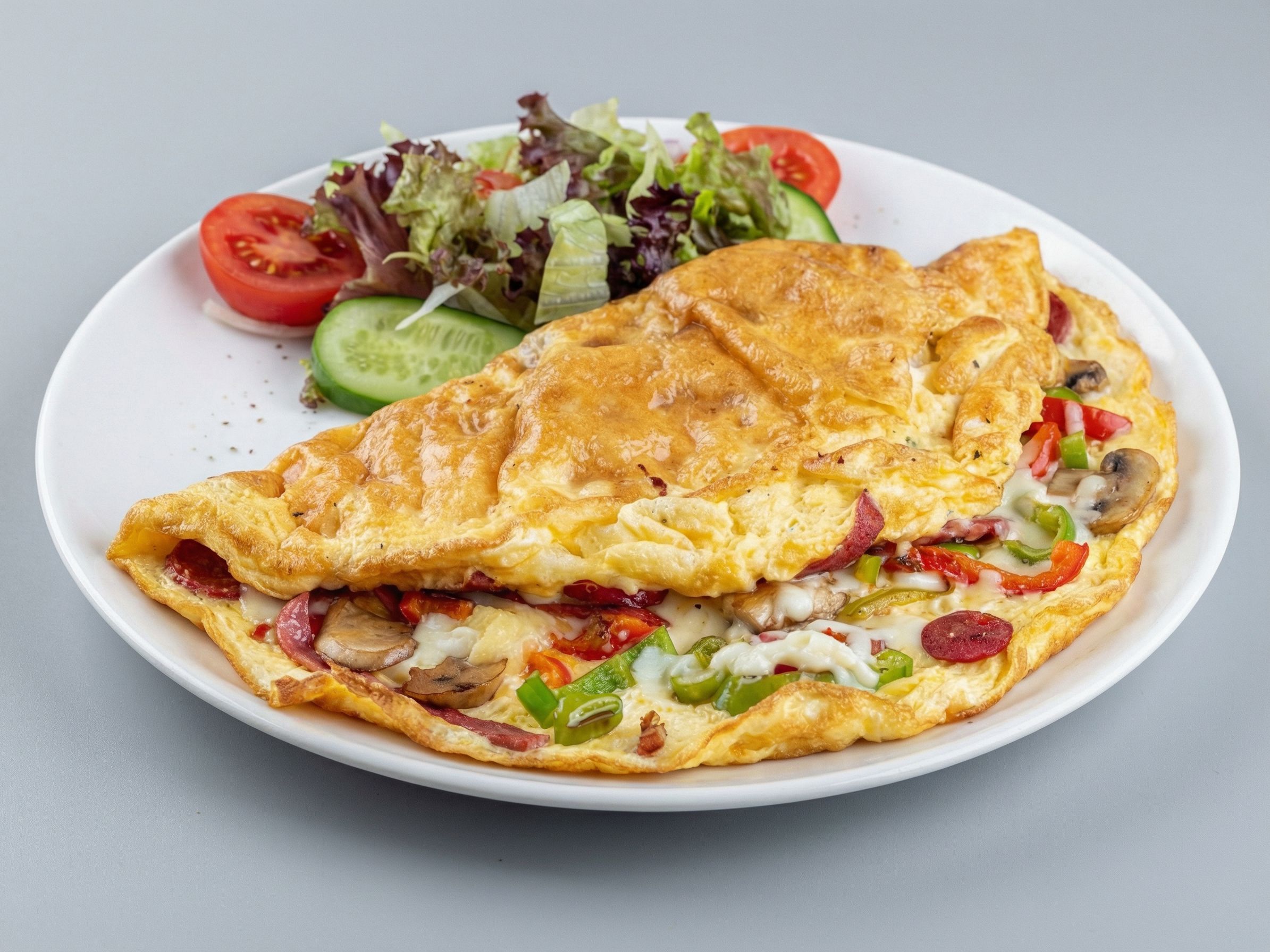 Omelette With Pastrami Sandwich
