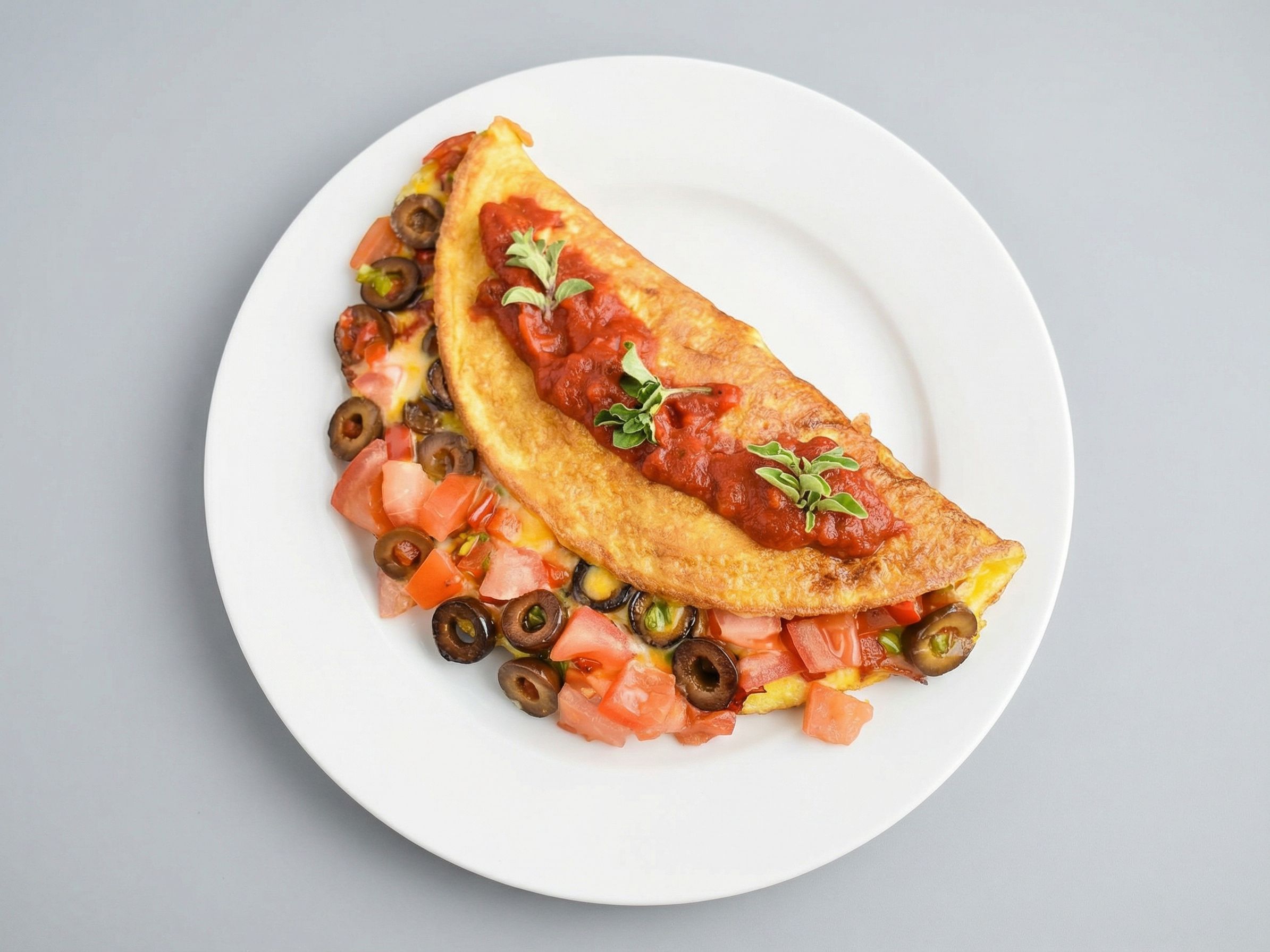 Omelette Pizza Sandwich