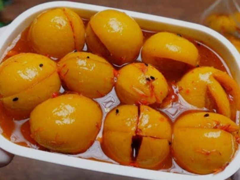 Small jar of pickled lemons