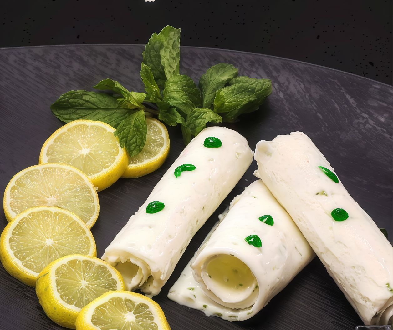 Raspberry Lemon Ice Cream Roll