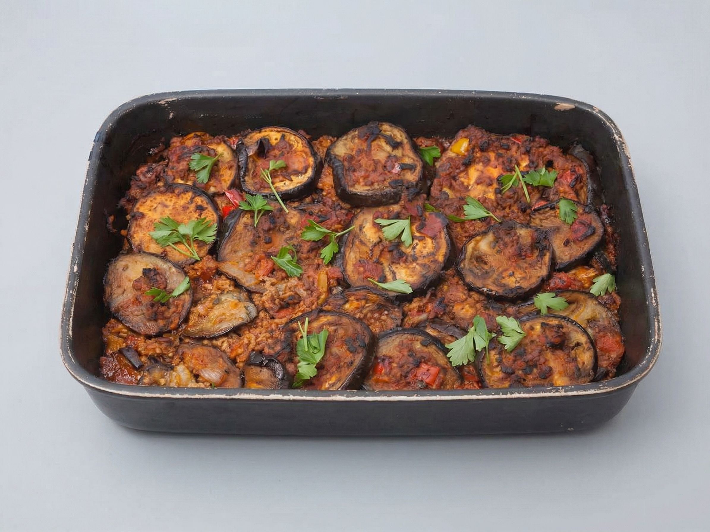 Mesakaa With Minced Meat Tajine