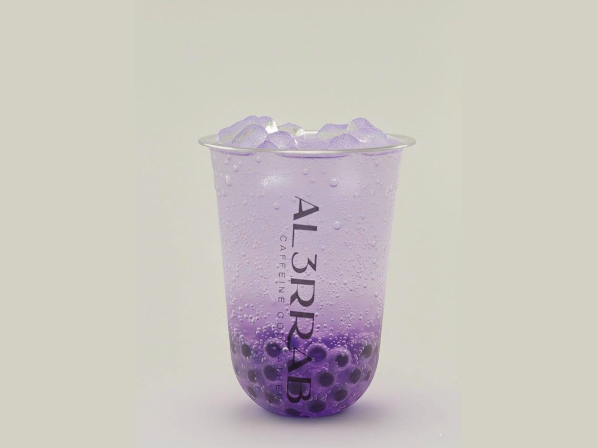 Blueberry boba mojito
