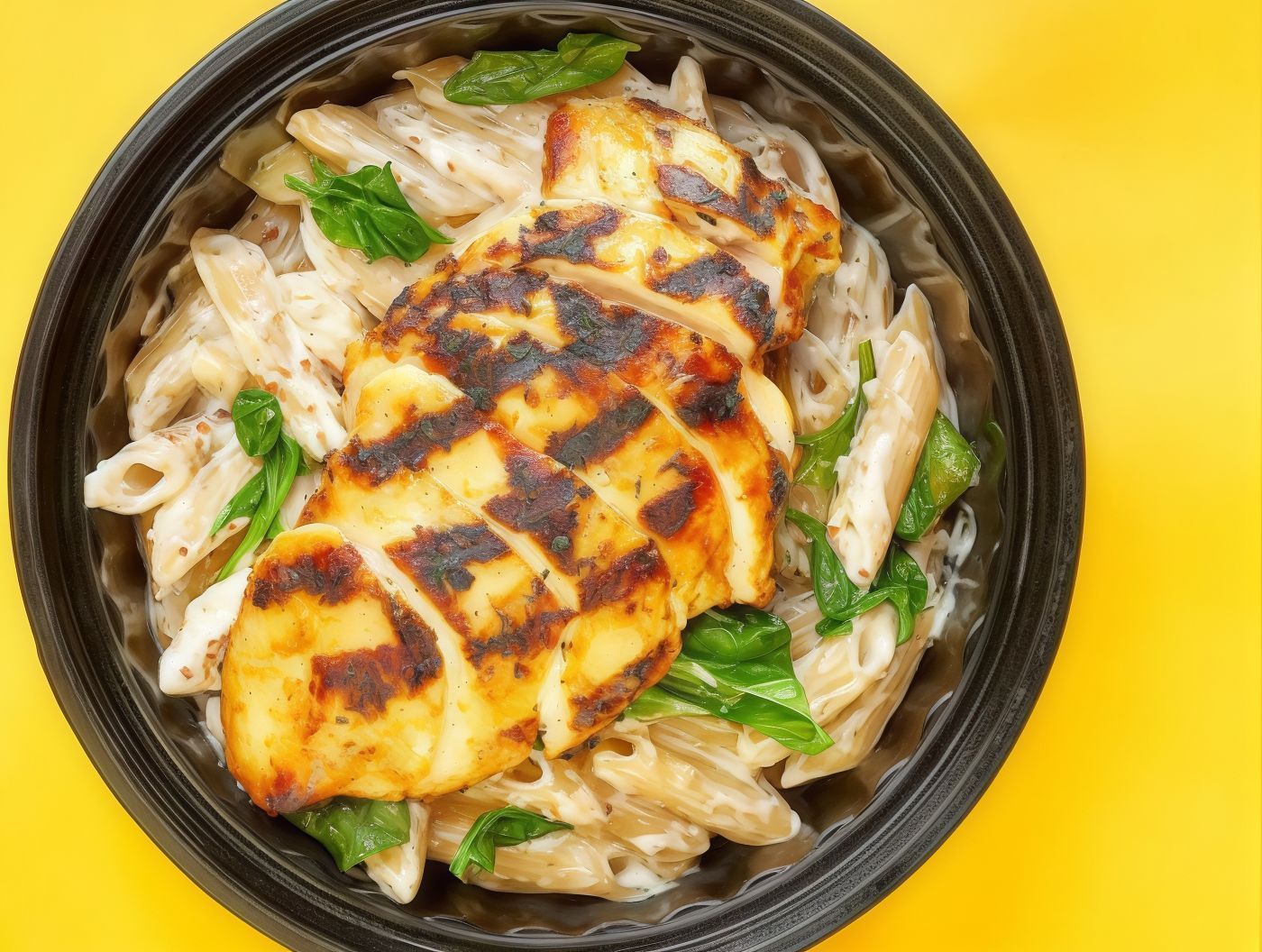 Chicken Dijon With Baby Spinach Pasta