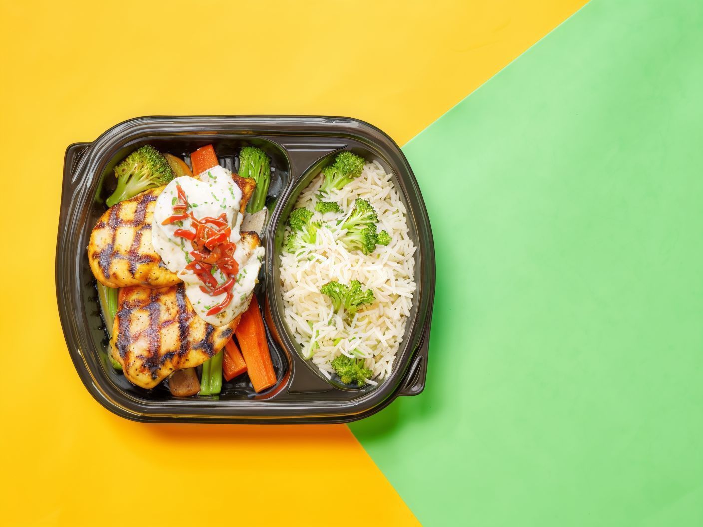 Grilled Chicken Fillet With Broccoli Rice